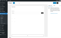 Page screenshot: Widgets &lsaquo; Test site &mdash; WordPress