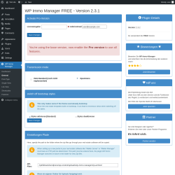 Page screenshot: WP Immo Manager &rarr; General