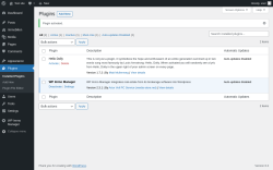 Page screenshot: Plugins &lsaquo; Test site &mdash; WordPress