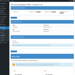 Page screenshot: WP Immo Manager &rarr; Single-View