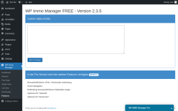 Page screenshot: WP Immo Manager &rarr; Features