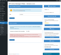 Page screenshot: WP Immo Manager &rarr; Post-Type