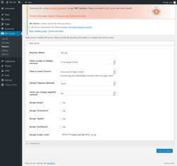 Page screenshot: WP-Invoice &rarr; Reports