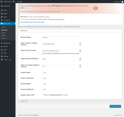 Page screenshot: WP-Invoice &rarr; Add New