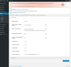 Page screenshot: WP-Invoice &rarr; Reports
