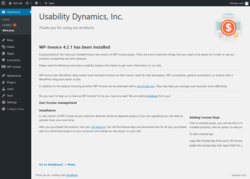 Page screenshot: Welcome to Usability Dynamics, Inc. &lsaquo; Test site &mdash; WordPress