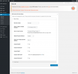 Page screenshot: WP-Invoice