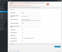 Page screenshot: WP-Invoice &rarr; Add New
