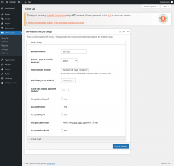 Page screenshot: WP-Invoice