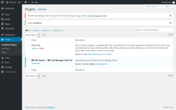 Page screenshot: Plugins ‹ Test site — WordPress