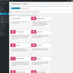 Page screenshot: Job Listings &rarr; Add-ons