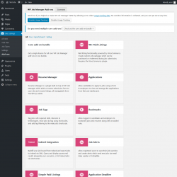 Page screenshot: Job Listings &rarr; Add-ons