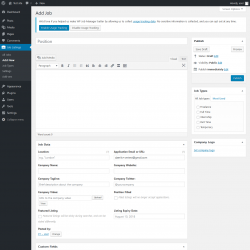 Page screenshot: Job Listings &rarr; Add New