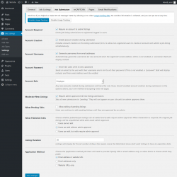 Page screenshot: Job Listings &rarr; Settings &rarr; Job Submission