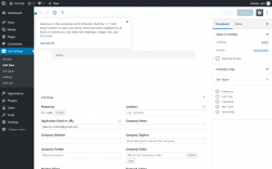 Page screenshot: Job Listings &rarr; Add New