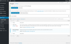 Page screenshot: Plugins &lsaquo; Test site &mdash; WordPress