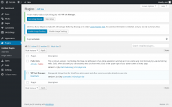 Page screenshot: Plugins &lsaquo; Test site &mdash; WordPress