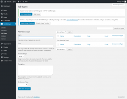 Page screenshot: Job Listings &rarr; Job Types