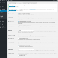 Page screenshot: Job Listings &rarr; Settings &rarr; Job Submission
