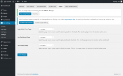 Page screenshot: Job Listings &rarr; Settings &rarr; Pages