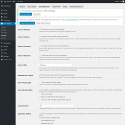 Page screenshot: Job Listings &rarr; Settings &rarr; Job Submission
