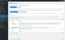 Page screenshot: Plugins &lsaquo; Test site &mdash; WordPress