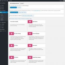 Page screenshot: Job Listings &rarr; Add-ons