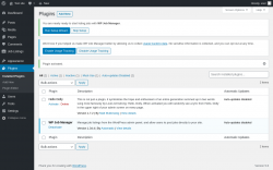 Page screenshot: Plugins &lsaquo; Test site &mdash; WordPress
