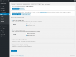 Page screenshot: Job Listings &rarr; Settings &rarr; Email Notifications