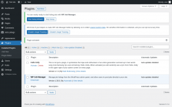 Page screenshot: Plugins &lsaquo; Test site &mdash; WordPress