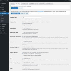 Page screenshot: Job Listings &rarr; Settings &rarr; Job Listings