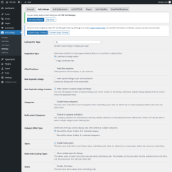 Page screenshot: Job Listings &rarr; Settings &rarr; Job Listings