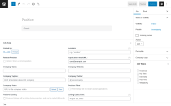 Page screenshot: Job Listings &rarr; Add New