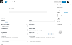 Page screenshot: Job Listings &rarr; Add New