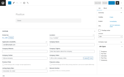 Page screenshot: Job Listings &rarr; Add New