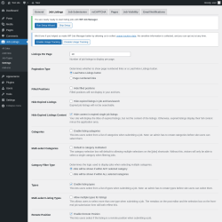 Page screenshot: Job Listings &rarr; Settings &rarr; Job Listings