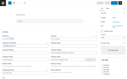Page screenshot: Job Listings &rarr; Add New