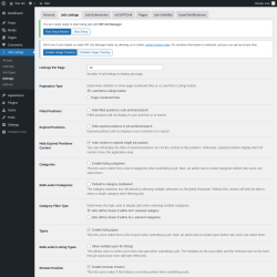 Page screenshot: Job Listings &rarr; Settings &rarr; Job Listings