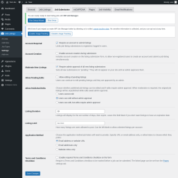Page screenshot: Job Listings &rarr; Settings &rarr; Job Submission