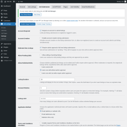 Page screenshot: Job Listings &rarr; Settings &rarr; Job Submission