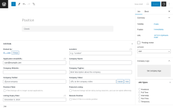 Page screenshot: Job Listings &rarr; Add New
