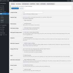 Page screenshot: Job Listings &rarr; Settings &rarr; Job Listings