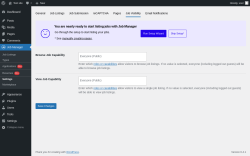 Page screenshot: Job Manager &rarr; Settings &rarr; Job Visibility