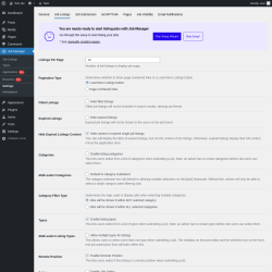 Page screenshot: Job Manager &rarr; Settings &rarr; Job Listings
