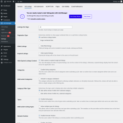 Page screenshot: Job Manager &rarr; Settings &rarr; Job Listings