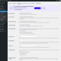 Page screenshot: Job Manager &rarr; Settings &rarr; Job Submission