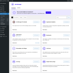 Page screenshot: Job Manager &rarr; Marketplace