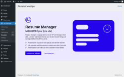 Page screenshot: Job Manager &rarr; Resumes Pro