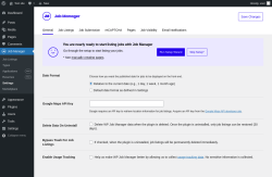 Page screenshot: Job Manager &rarr; Settings