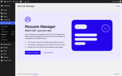 Page screenshot: Job Manager &rarr; Resumes Pro